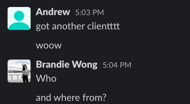Andrew got another agency client